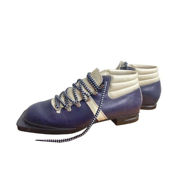 Fabiano mens Italian leather mountain /ski boots  like new  size 8.5 dark purple - Picture 4 of 16